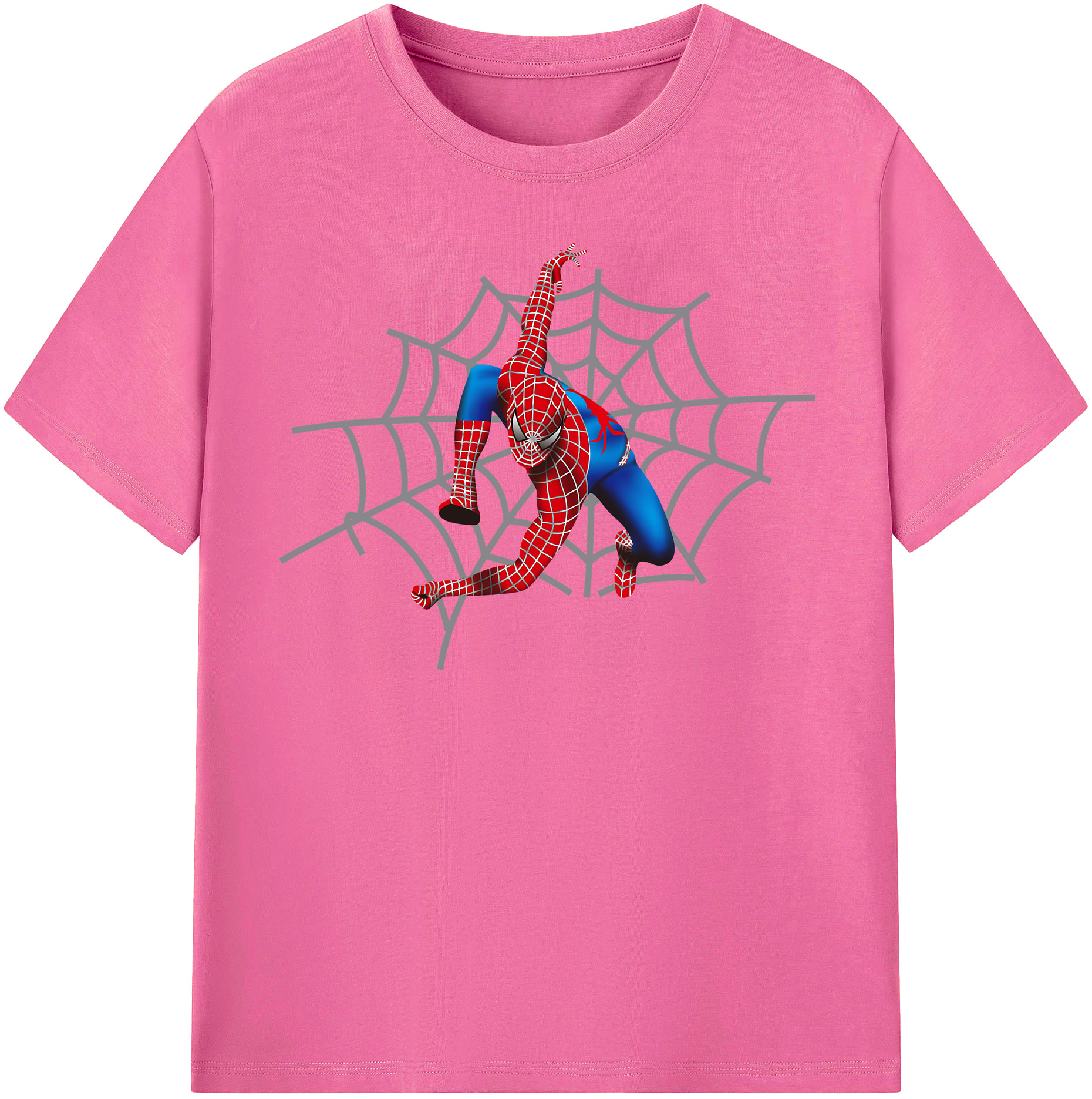 （画像用） Spider Man スパイダーマン レディースカジュアルプリントTシャツ（綿100％）